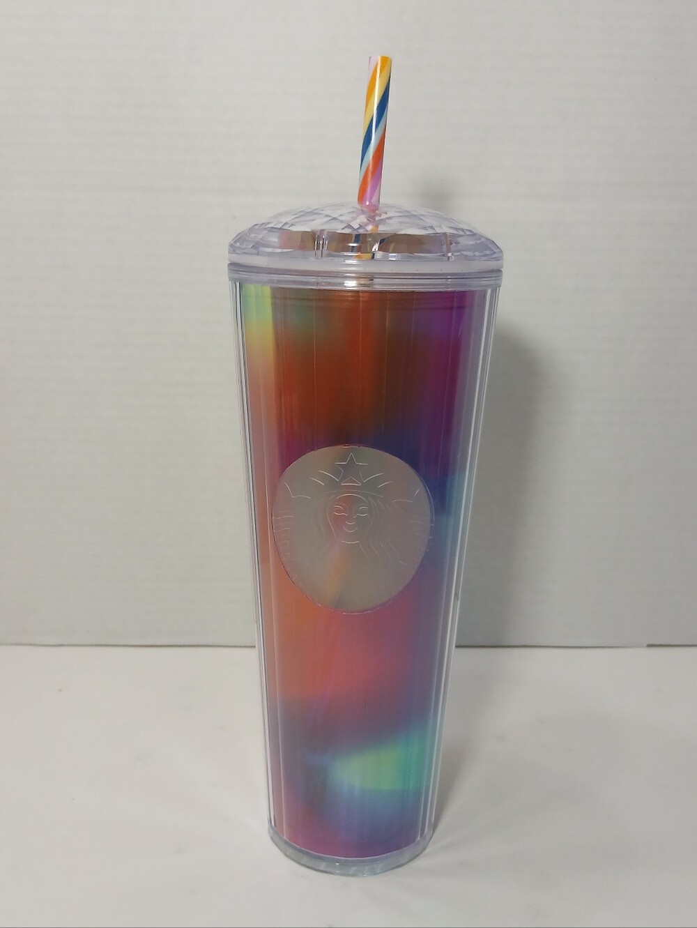 2021 STARBUCKS 24 Oz. Acrylic VENTI Cold Cup Tumbler RAINBOW PRIDE KALEIDOSCOPE